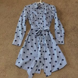 Boden Midi Shirt Dress - stripes and dots